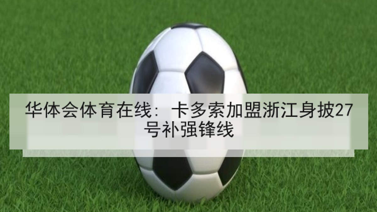 华体会体育在线: 卡多索加盟浙江身披27号补强锋线